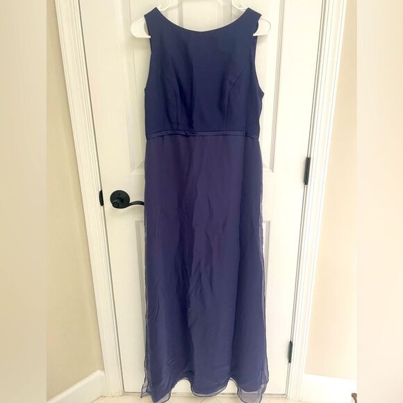Vivian Dessy Diamond Dessy Creations Vintage Dark Lavender Dress Women’s Size 8 - Picture 1 of 10
